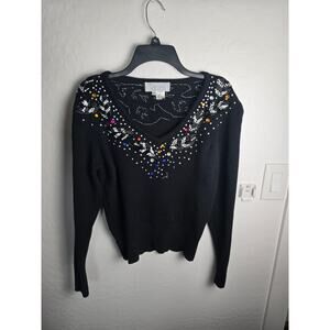 Nannell Vintage Sweater 100% wool size Medium flaw see photos